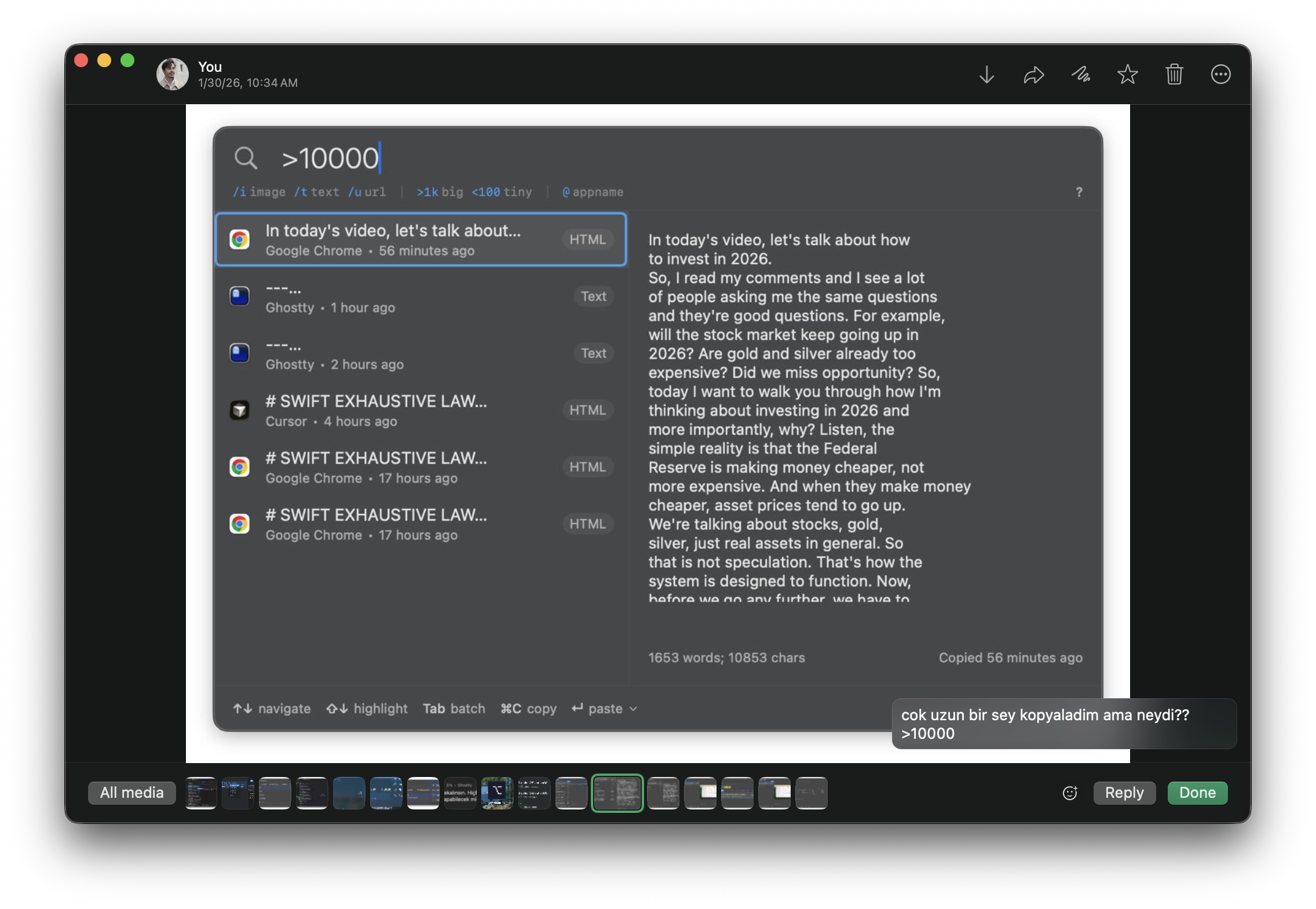 Filtering long content with >10000