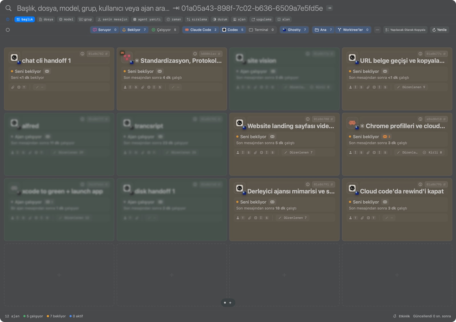 The new window brings agent cards together on a single surface.