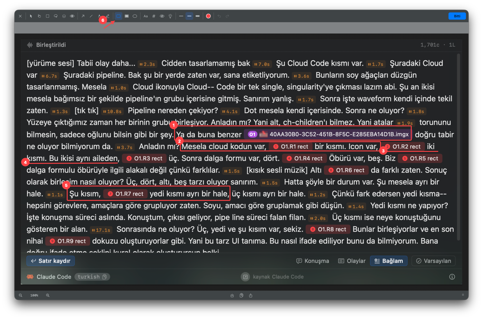 optionOS showing a live spoken request beside a captured and marked interface